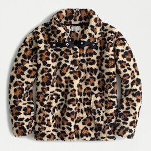 J. Crew Leopard Print Puffer Jacket